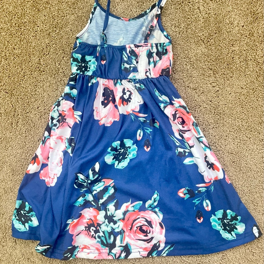 PatPat Blue Pink Sundress Sleeveless Casual - Picture 2 of 5